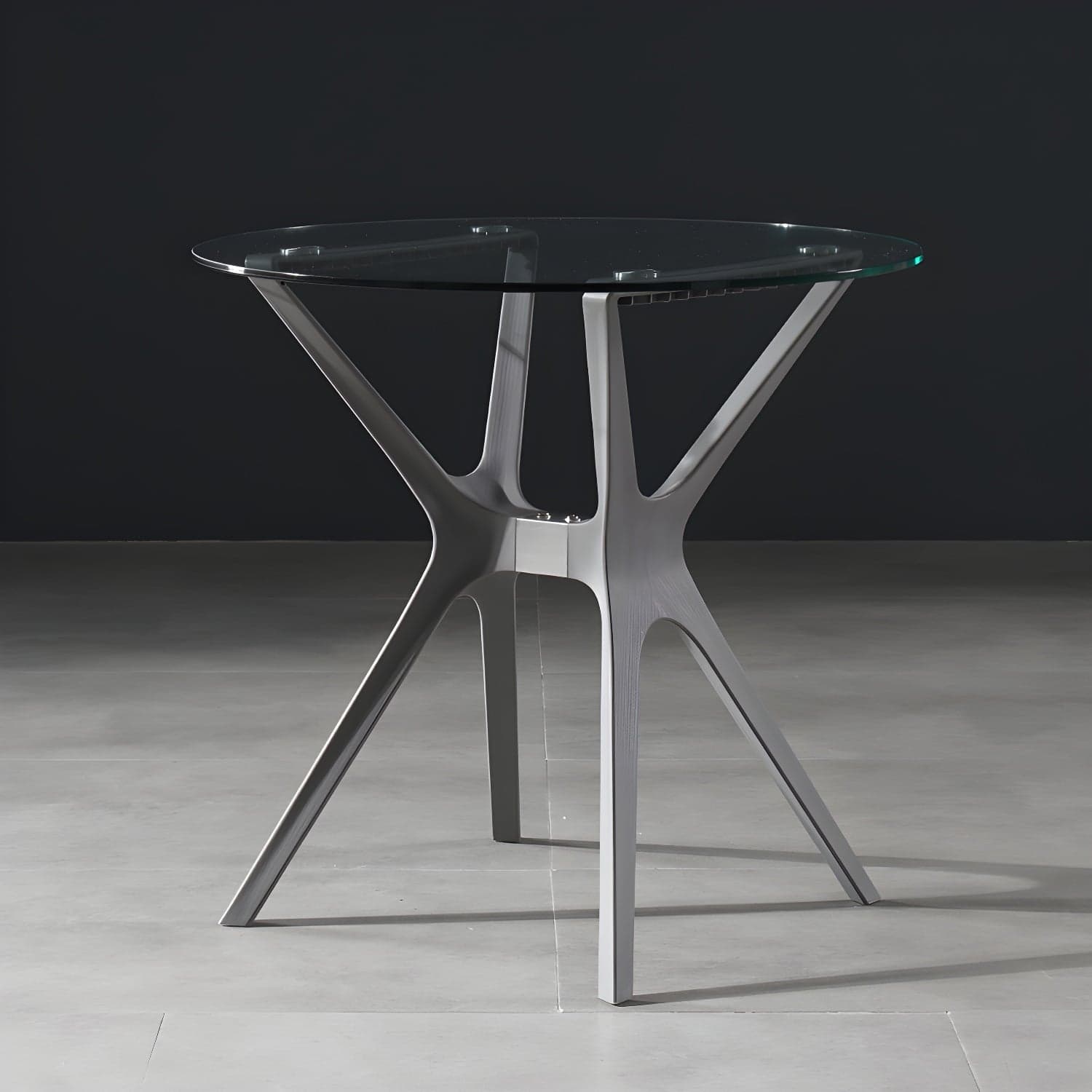 31.5" Modern Style Dining Table Round Glass Pedestal Dining Table for Home Use - image 4