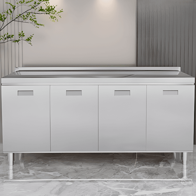Minimalist Standard/Narrow Metal Buffet Table Kitchen Cupboards with 3 Shelves & 4 Doors/3 Doors/2 Doors - image 6