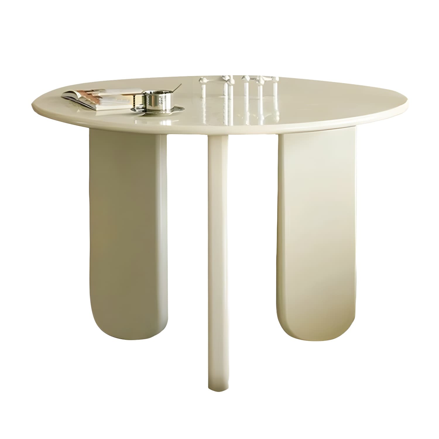 Scandinavian Style Round Dining Table - Wood Top - Standard Height - image 6