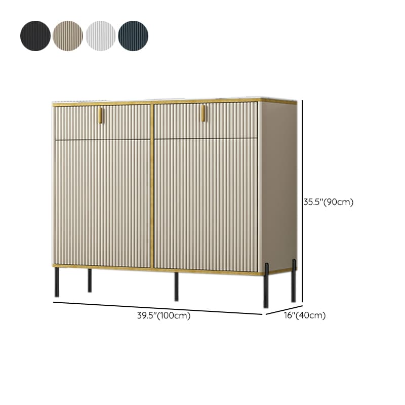Free Standing Stone Wet-resistant Utility Storage Cabinet with 12 Interior Shelves & 3 Cabinets Living Room - image 18