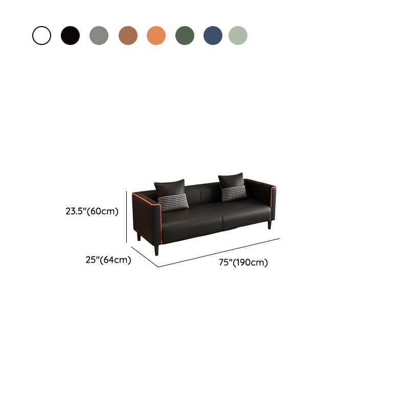Versatile Standard Sofa/Loveseat/Single Sofa in Synthetic Leather with Dark Blue/Sage/Amber Color and Arm - image 22
