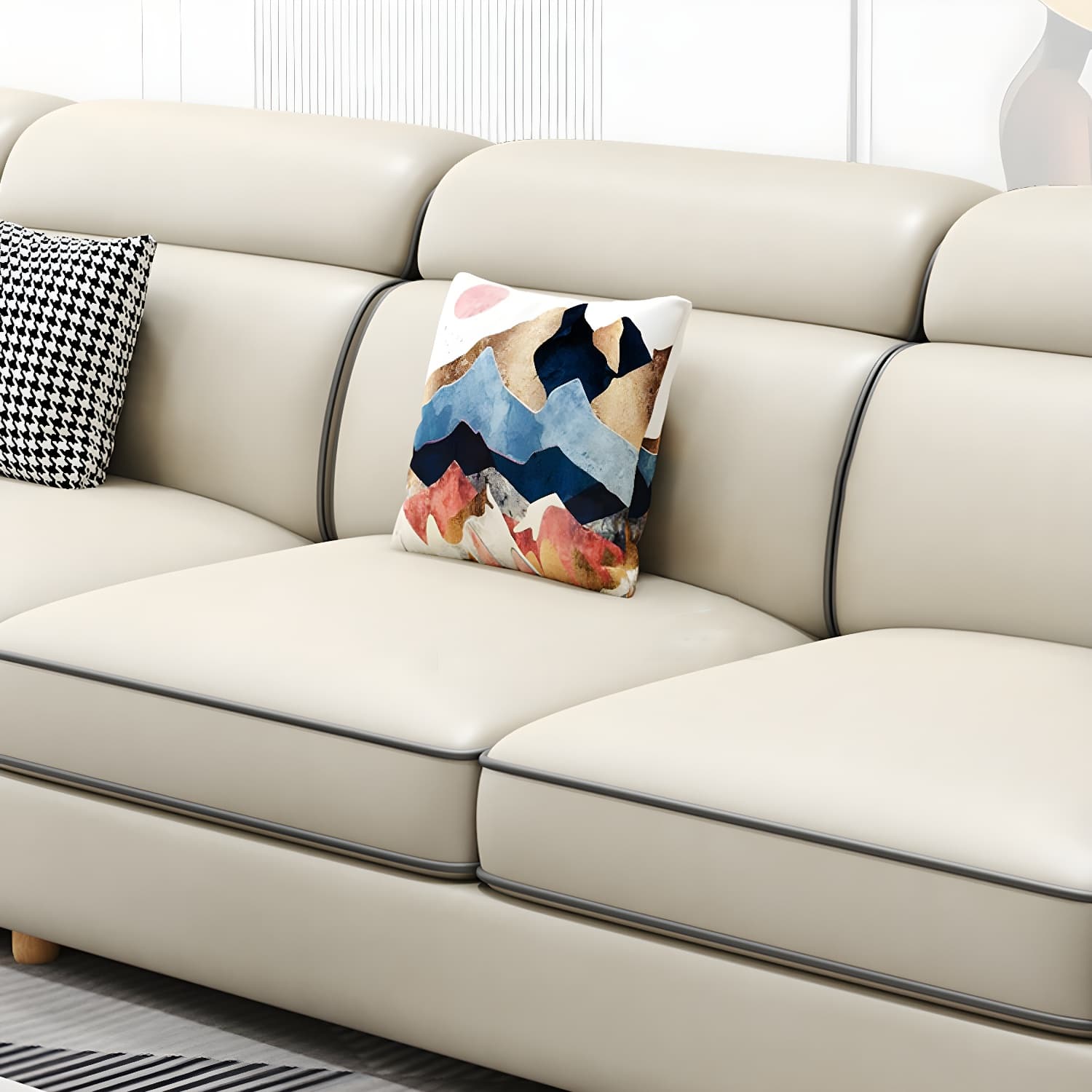 Modern Wood Frame L-Shape Sectional Sofa Chaise with Slipcover and Storage Included - image 17