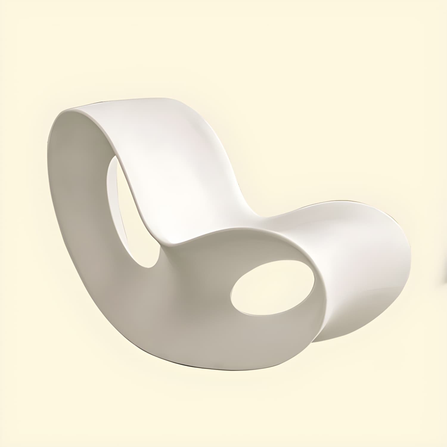 Contemporary Rocking Chair Acrylic Solid Color Indoor Rocking Chair without Armrest - image 5
