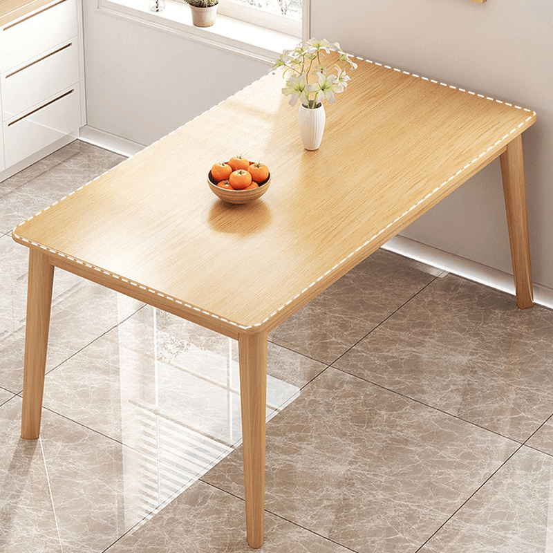 Rectangular Dining Table Set with Recycled Wood Fixed Table, Padded Chair Back, and Separable Design - image 7