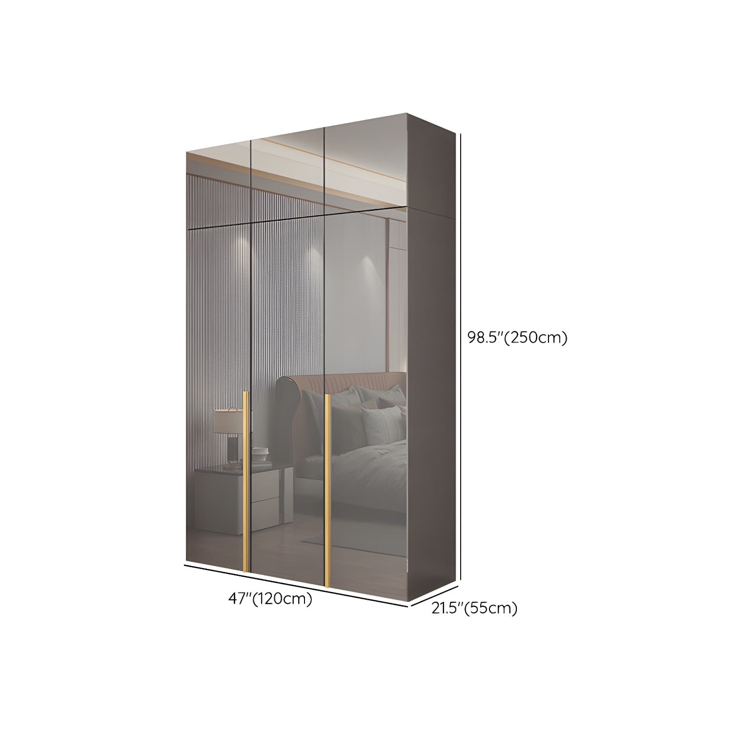 Engineered Wood Wardrobe Closet with Shelves Modern Wardrobe Cabinet for Home - image 18