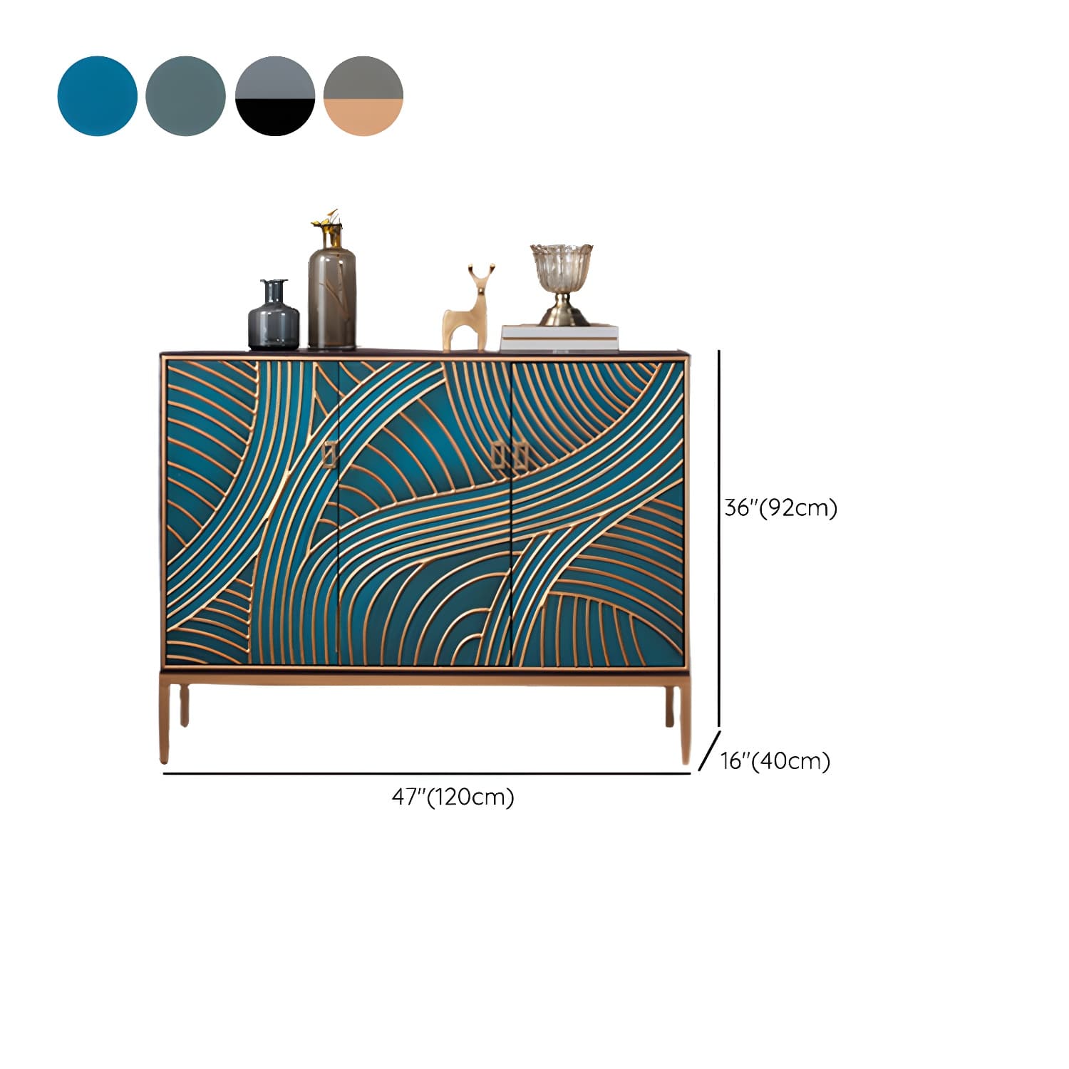 Industrial Accent Cabinet with Cup Pulls Doors and Straight Legs - image 15