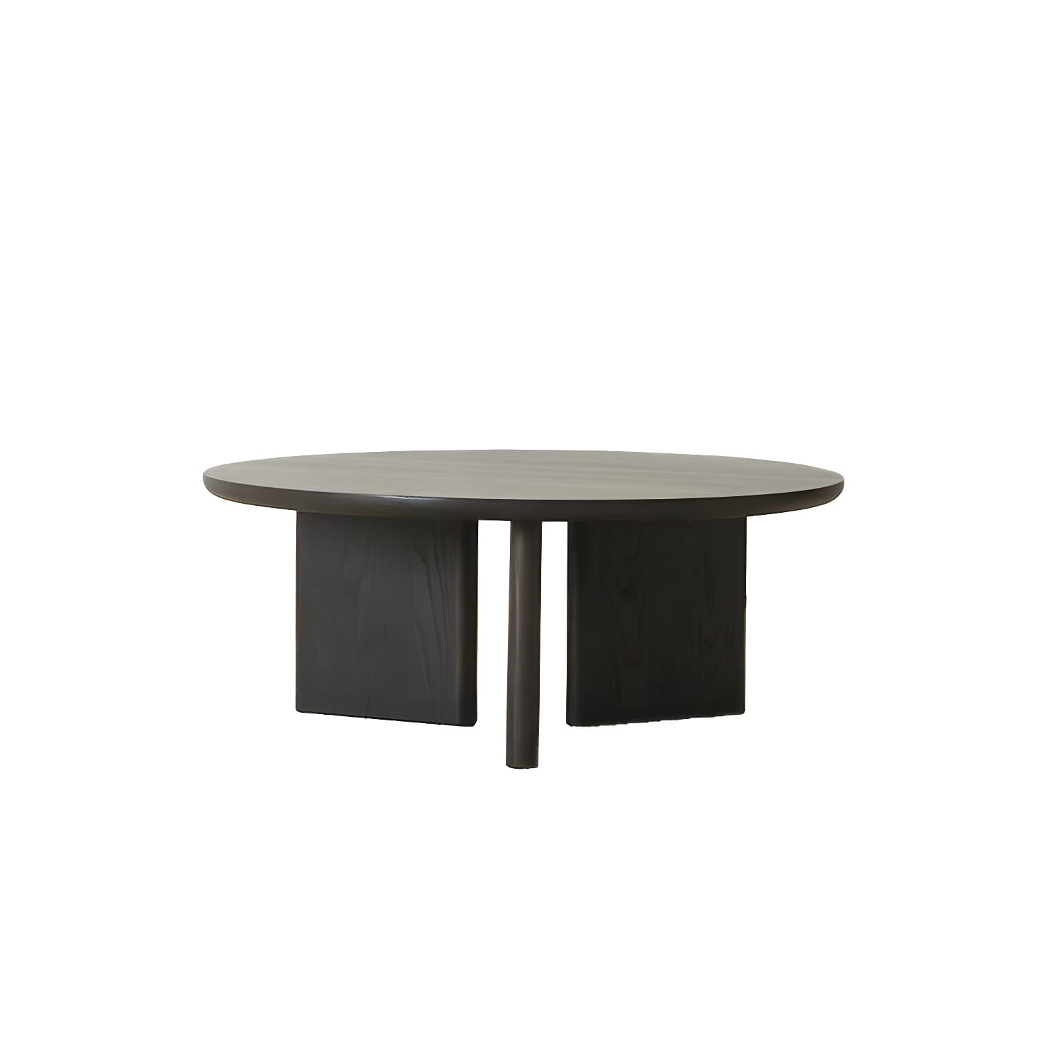 Contemporary Solid Wood Coffee Table Round Abstract Coffee Cocktail Table - image 8