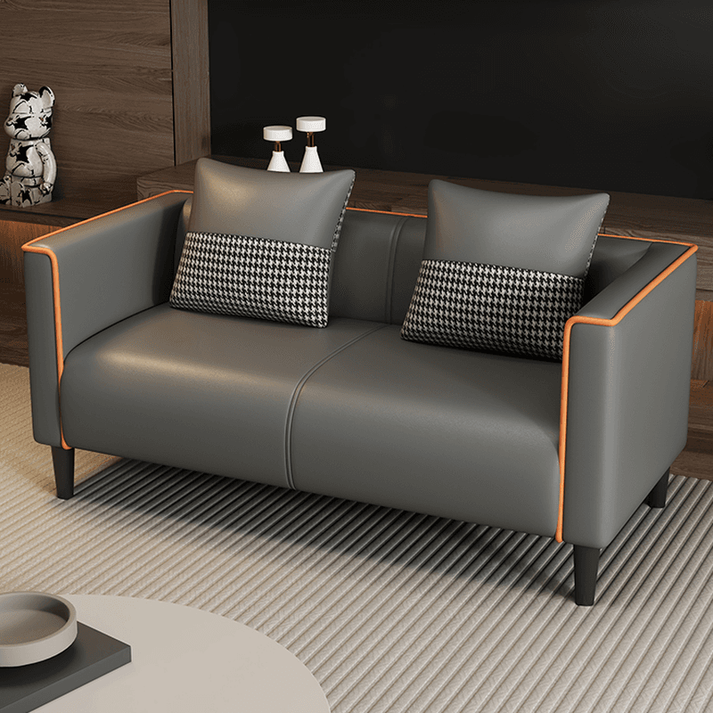 Versatile Standard Sofa/Loveseat/Single Sofa in Synthetic Leather with Dark Blue/Sage/Amber Color and Arm - image 9