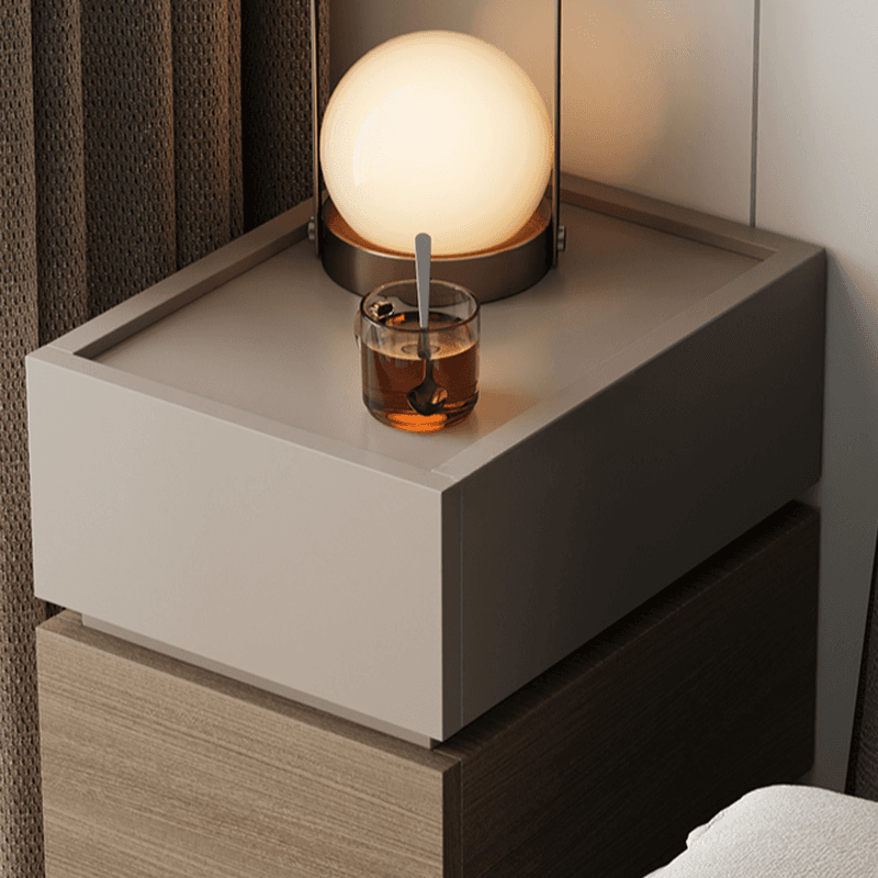 Organic Modern Nightstand With Drawer Organization Featuring 3 Drawers and Real Wood Countertop - image 11