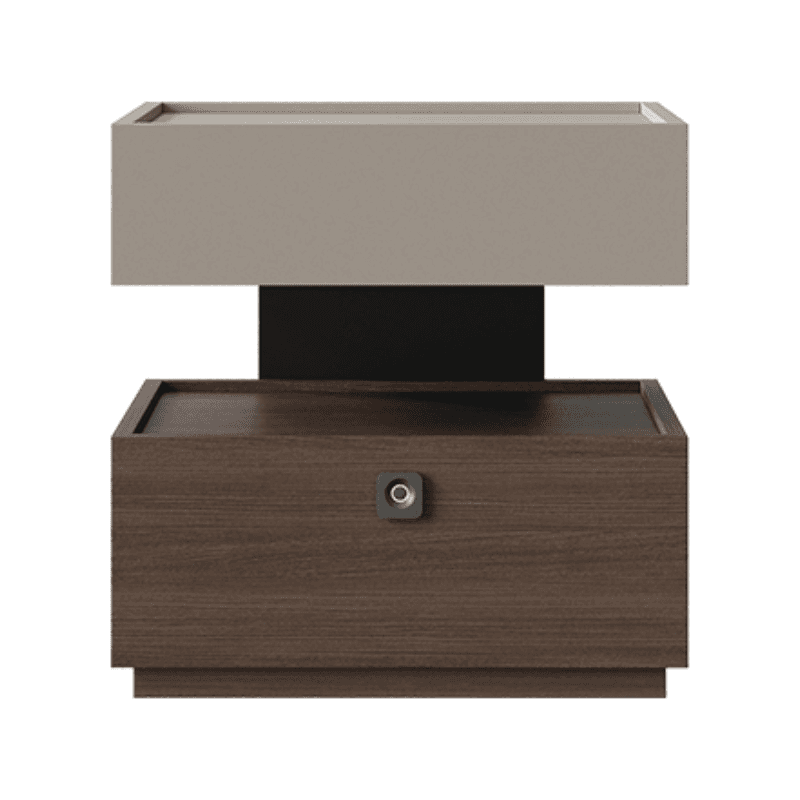 Organic Modern Nightstand With Drawer Organization Featuring Particle Board Wood and Illuminating Lighting - image 7