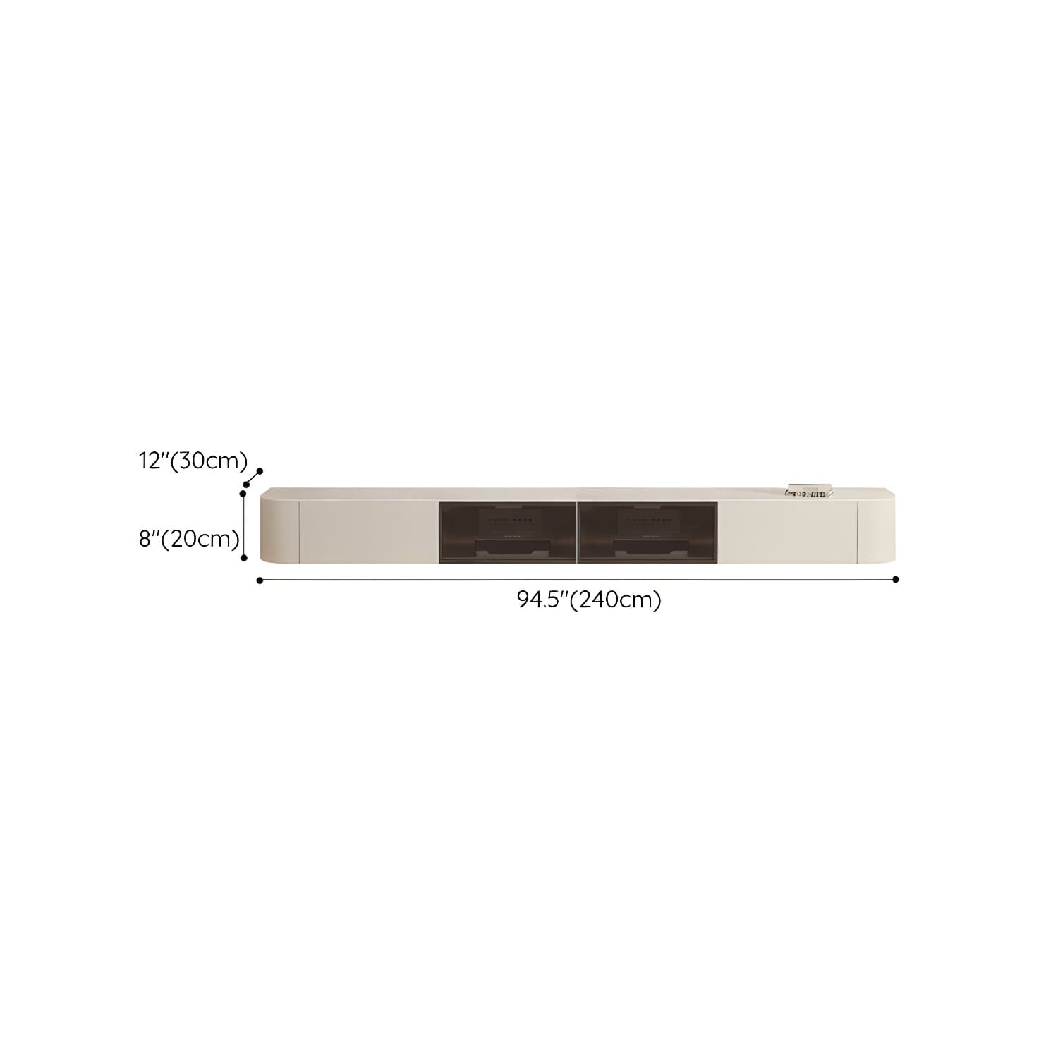 Modern White TV Media Stand Floating TV Stand Console with Drawers for Living Room - image 18