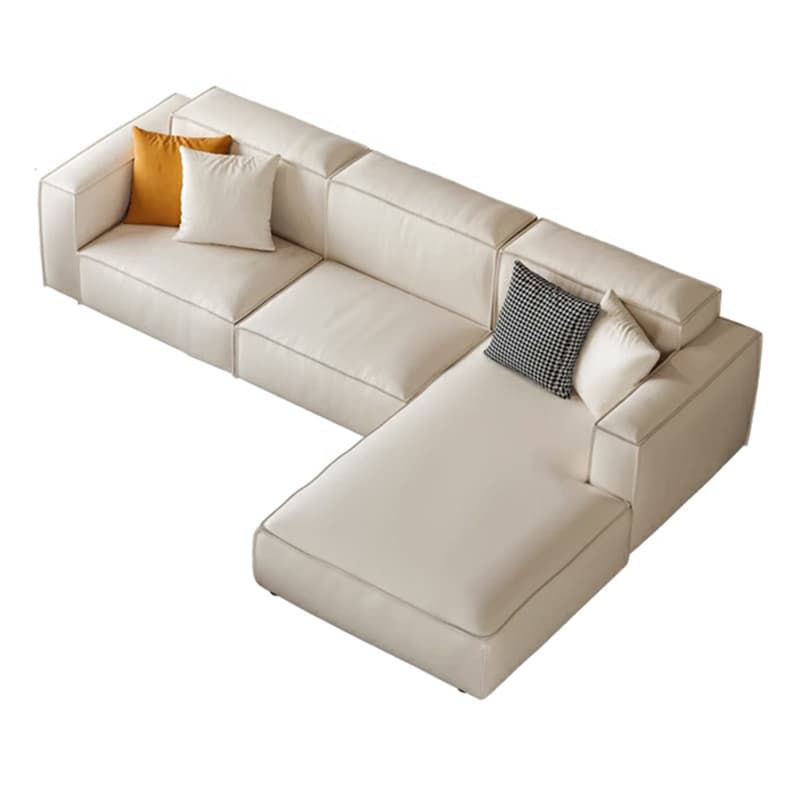 Luxurious Nappa Upholstered Sectional Sofa in Soft Nappa Leather - image 10