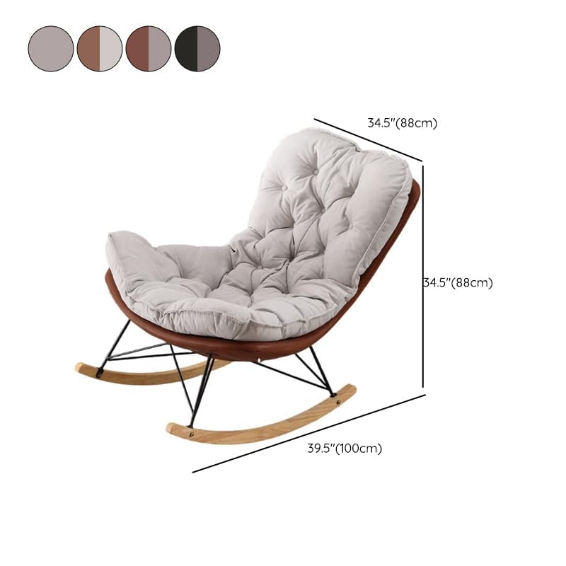 Modish Upholstered Rocking Accent Chair - image 16