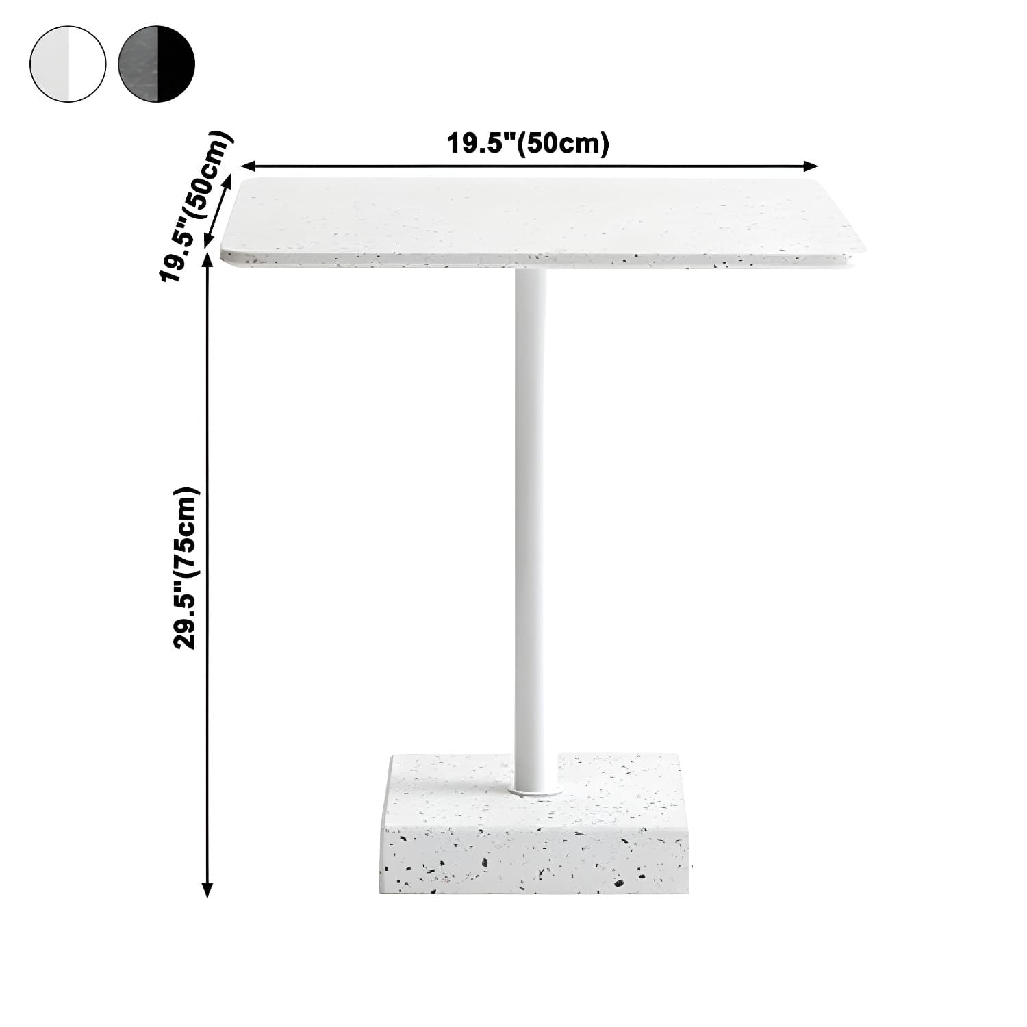 Industrial Style Dining Table Pedestal Casual Dining Site Table for Dining Room - image 19
