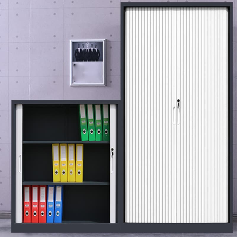 Steel Detached Rainproof Lockable Accent Cabinet with Sliding Door - image 7