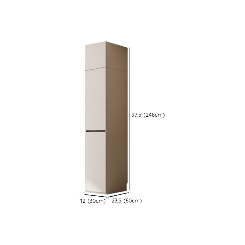 White Minimalist Laminate Independent Wardrobe Closet with Soft Close Drawer, Soft Close Door, and Interior Shelves - image 33