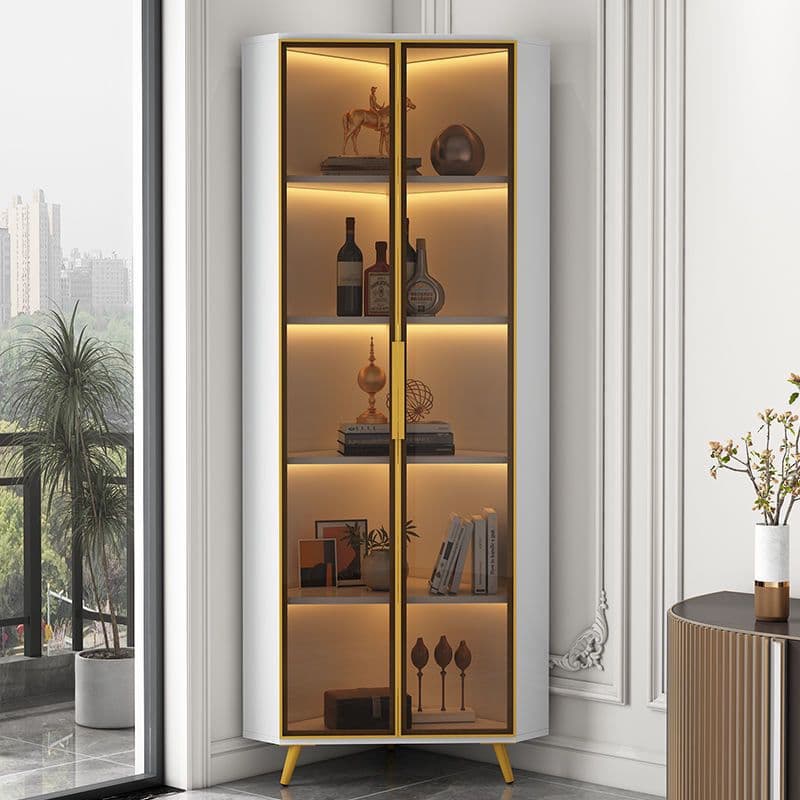 Art Deco Unattached Utility Storage Cabinet with Hydrophobic, Lighting, and Dove Grey Top - image 5