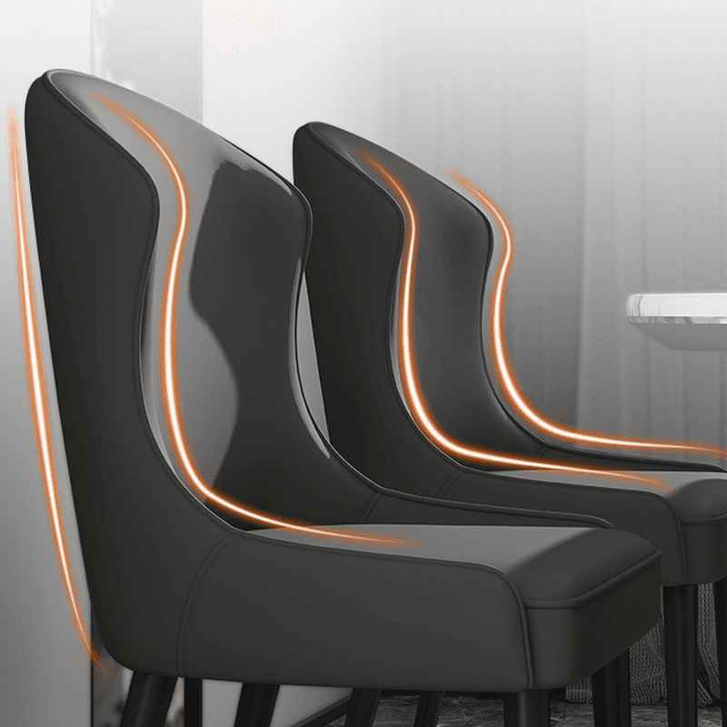 Simple/Glamorous Side Chair with Imperforate Back, Polyurethane Upholstery, Alloy Legs, Outlined Frame, and Steady Stability - image 10