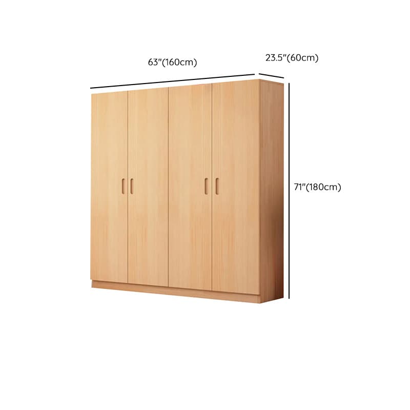 Freestanding Natural Wood Natural Wardrobe - image 43
