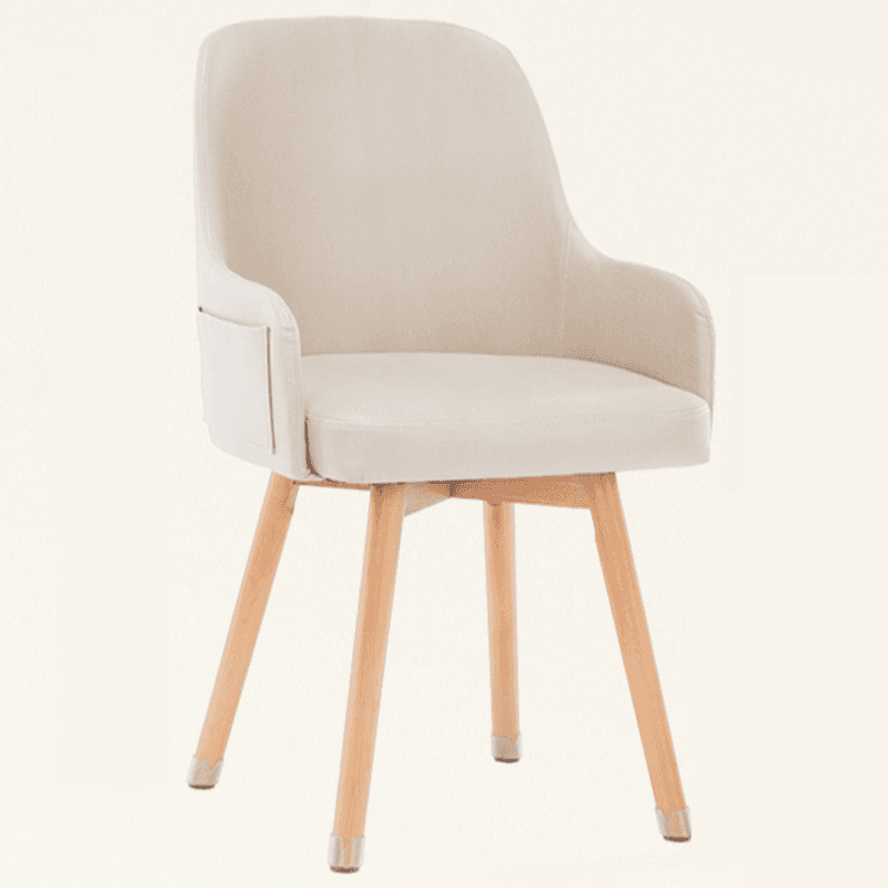 Rotatable/Non-Rotatable Steady Outlined Upholstered Arm Chair for Dinette with Solid Back and Foot Pads in a Modish Style - image 16