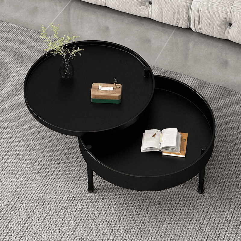Shabby Chic Circular-shaped Lumber Pallet Table with Stockroom for Indoor Use - image 8