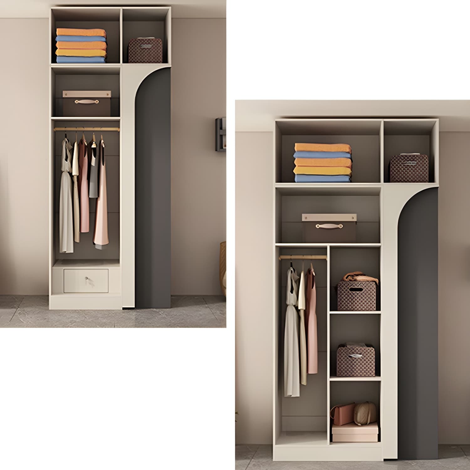 Modern Grey Wood Armoire with Solid Construction and Limited Warranty - image 6