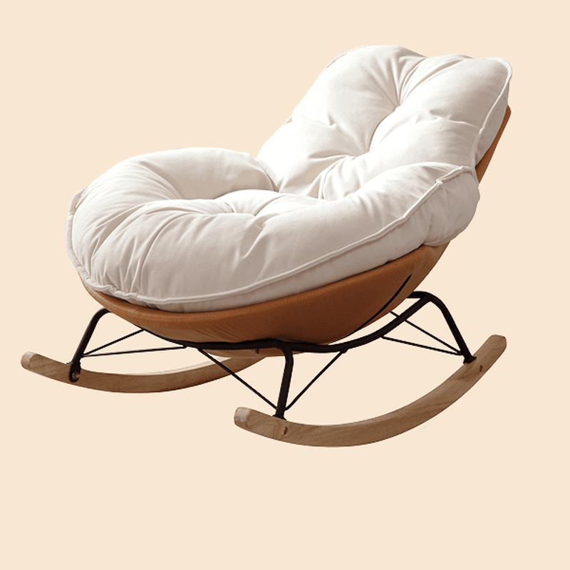 Chalk Simple 2 Piece Set Rocking Chair with Ottoman, Scratch-tolerant and Padded Upholstery - image 11