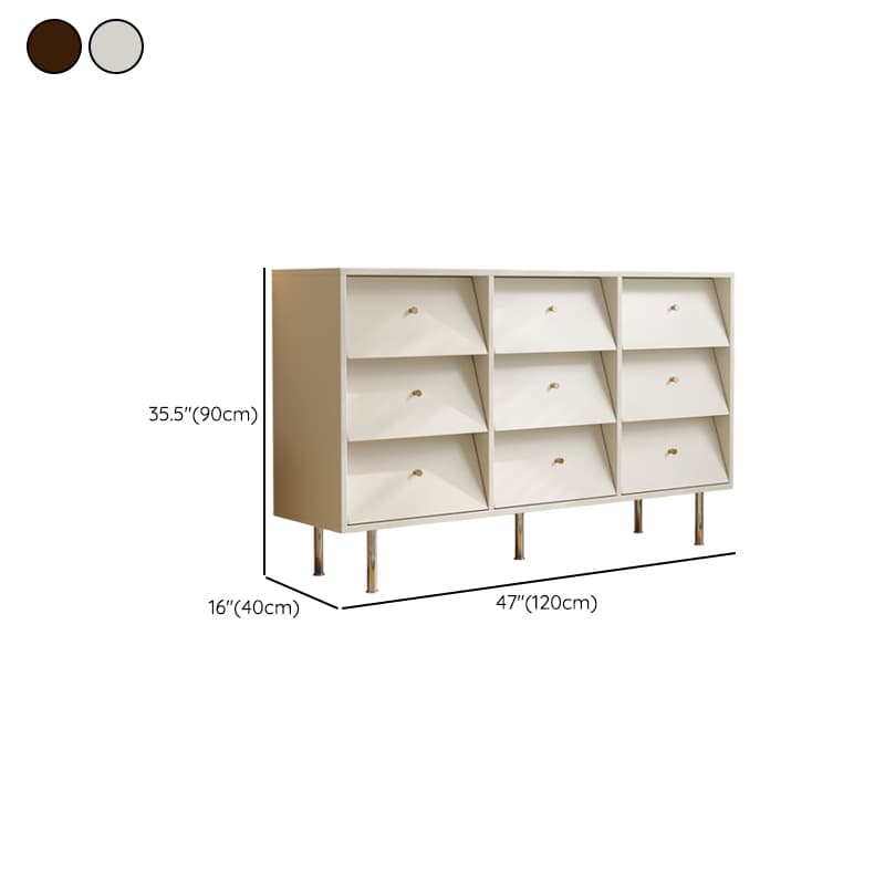 Casual Composite Wood Console Dresser with 6/9 Drawers in Vertical/Horizontal Orientation - image 15