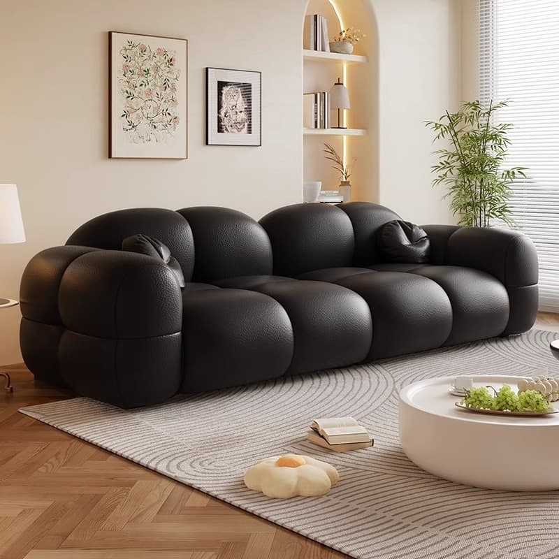 Trendy Solid Color Stain Resistant Standard Sofa in Grey/Taupe/Amber Color with Arm, 4-seater/Seats 3 and 2 Pillows