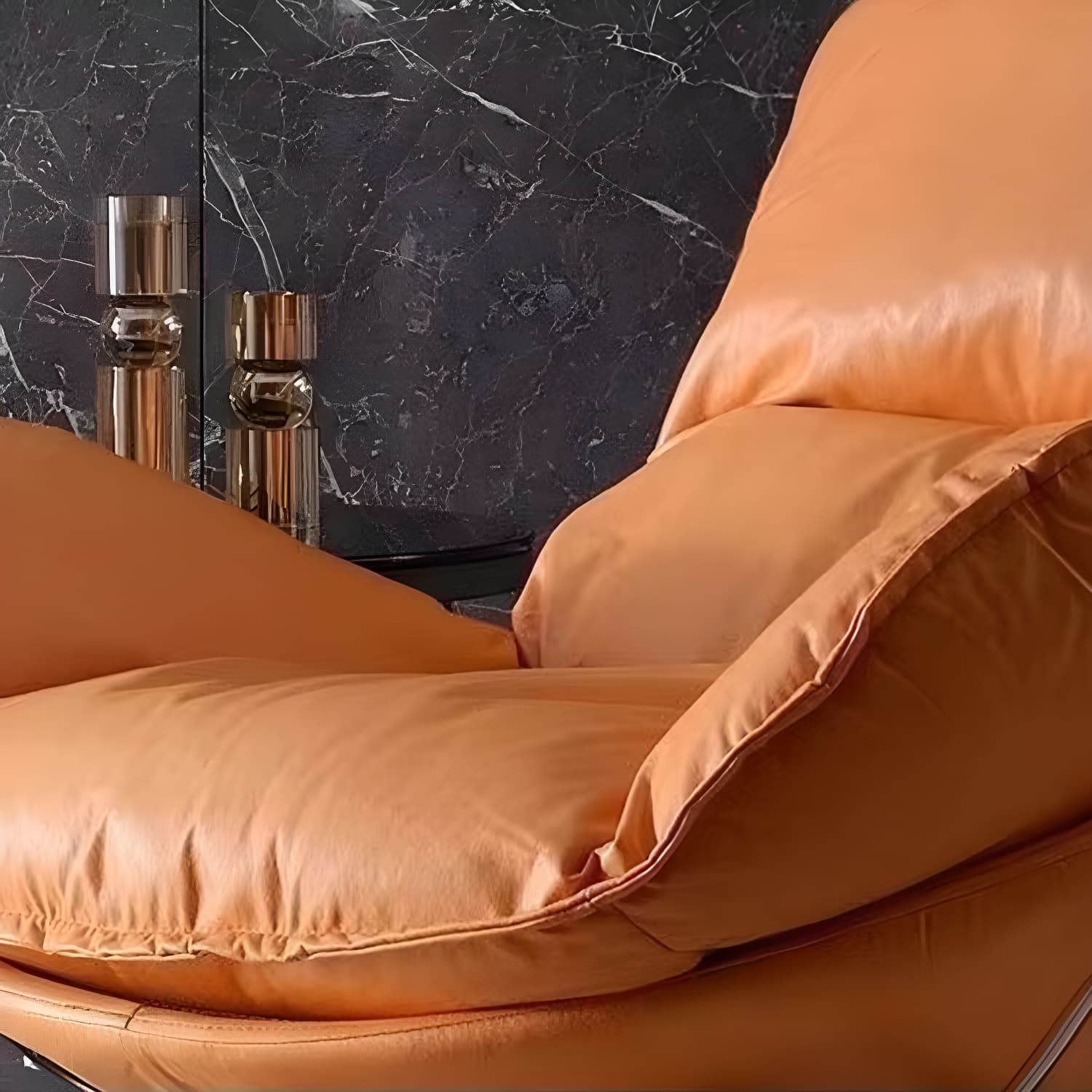 Faux Leather Gorgeous Rocking Chair Removable Cushions Rocker Chair for Living Room - image 12