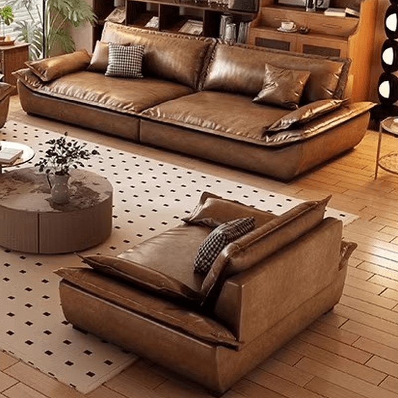 Simplistic Solid Color Tear Resistant Light Brown Standard Sofa for 4/for 3/for 2 - image 4