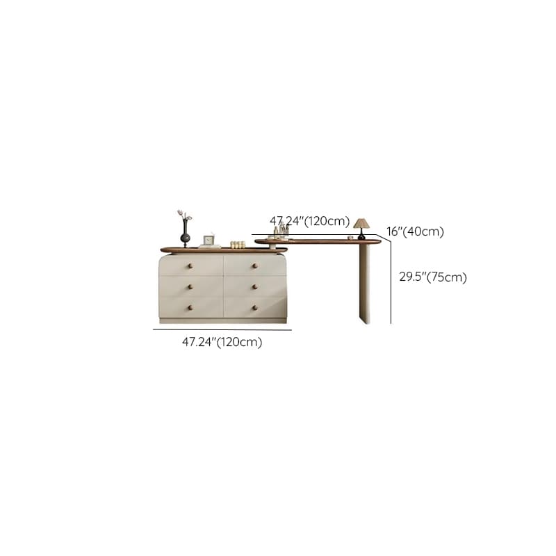 Modish Large Vanity Set/Makeup Vanity with Laminate Table Top, White Finish, 3 Drawers, Mirror Lights, and Scalable Design - image 16