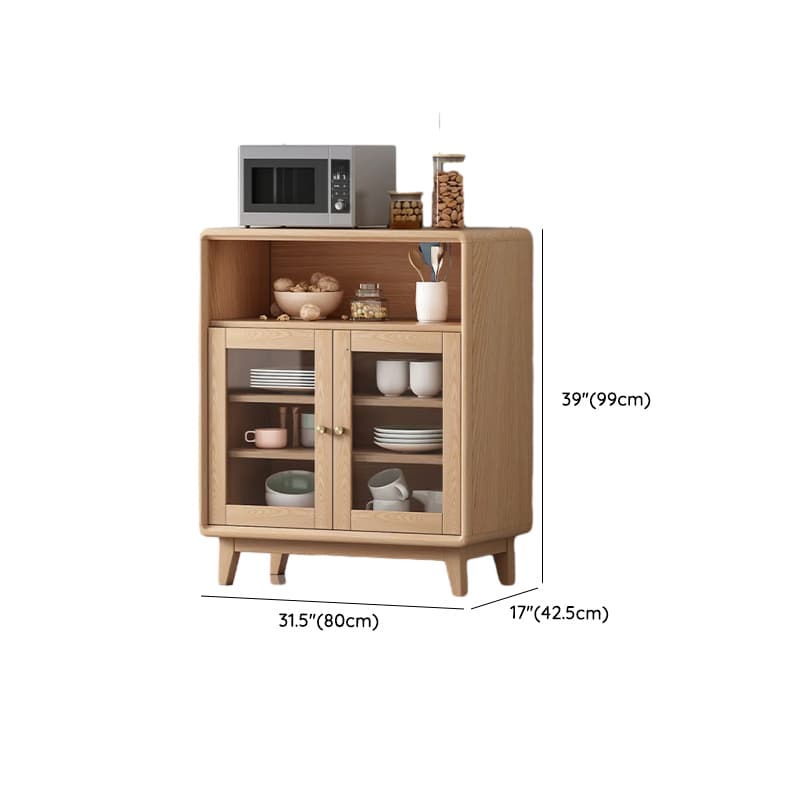 Unfinished Color Microwave Shelf Cabinet with Stemware Stand, Self-supporting in Culinary Space, Flooring Design, Kitchen Appliance Organizer, and Worktop Countertop - image 8