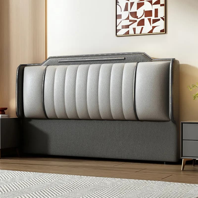 Simplistic Style Panel Headboard in Natural Wood with No Distressing, Rectangular Shape for Queen/Full/Twin XL Bed, Featuring Sponge Upholstery and Standard Height - image 7