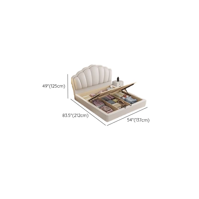 Storage Included with 3 Storage Boxes, Natural Wood Frame, Storage Drawer, Panel Headboard, and Sponge Upholstery - image 10
