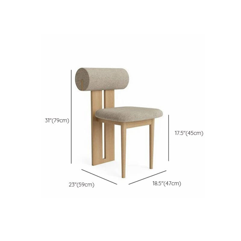 Modern Upholstered Armless Kitchen & Dining Chair, Open Back, Wood Ash, 1 Piece - image 38