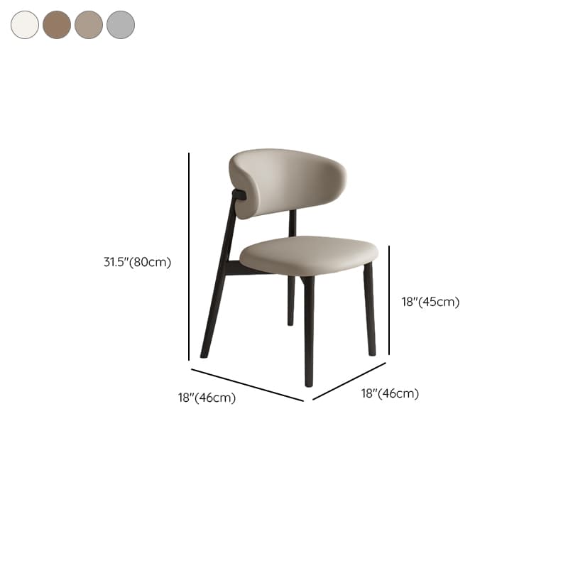 Art Deco Side Chair with Padded Upholstery, Midnight Black/Walnut/Wood Color Legs, Lumber Material, and Low Back - image 12