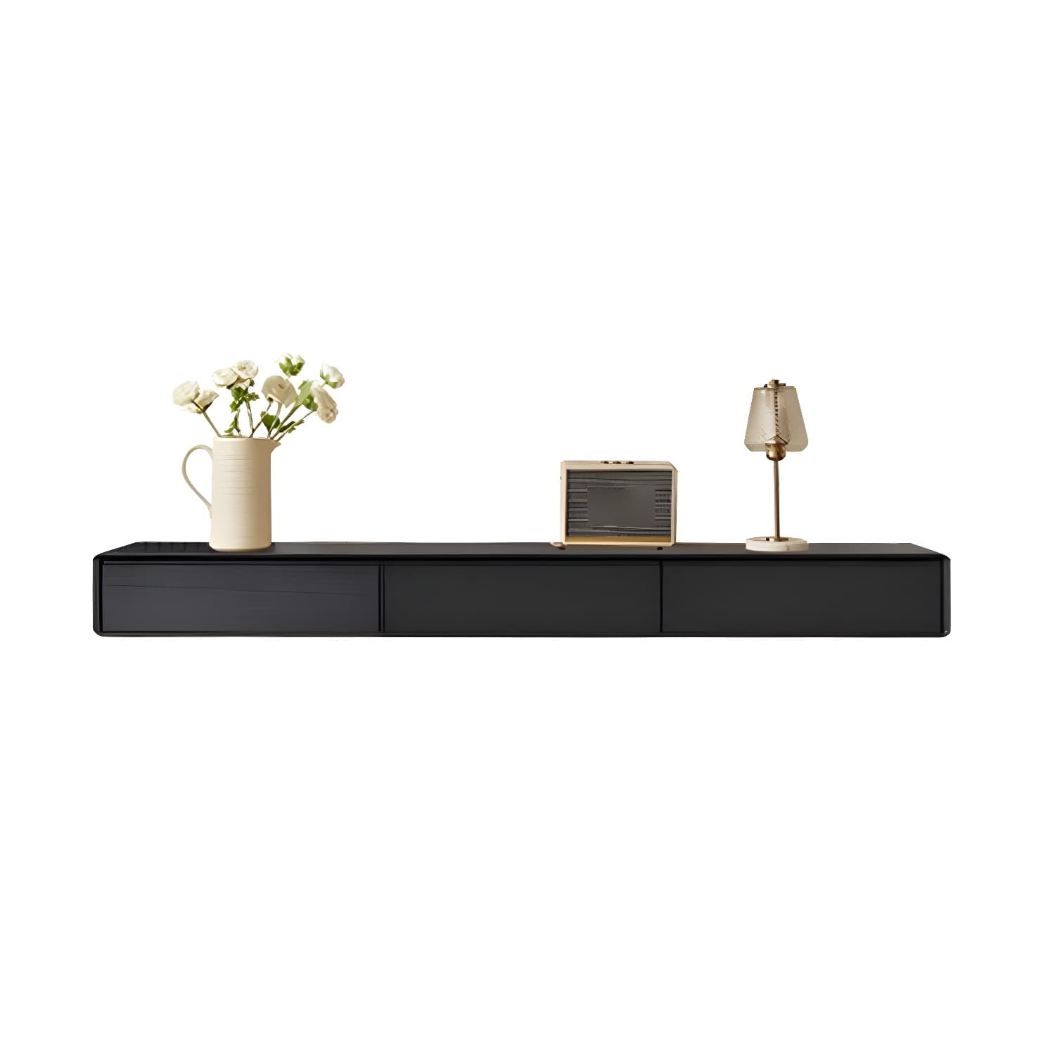 Contemporary Wood Media Console TV Stand with Drawer and Door
