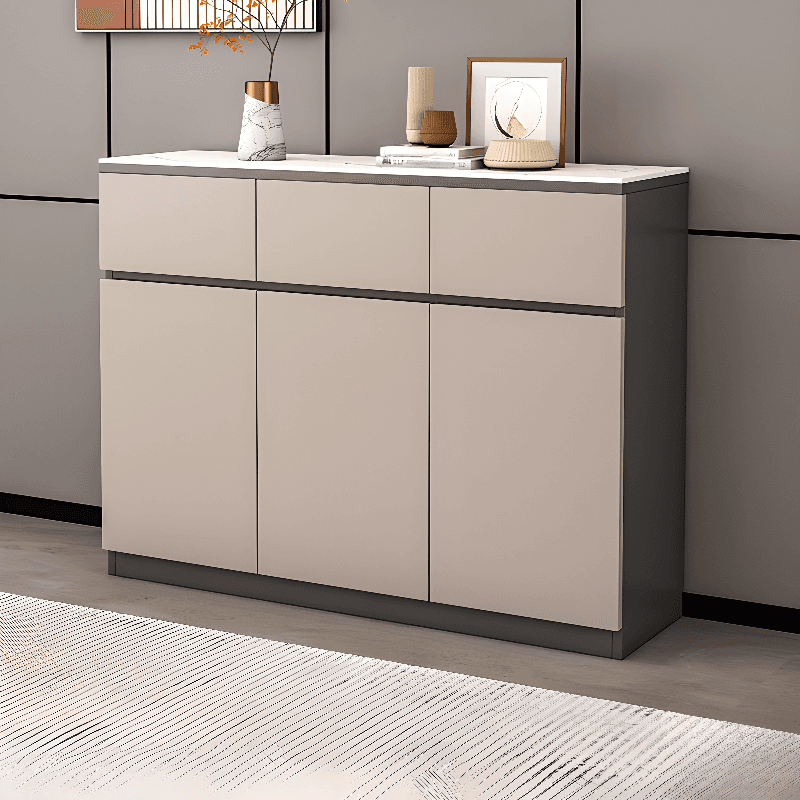 Four Internal Shelves/Two Internal Shelves & 4 Doors/5 Doors & 2 Drawers/5 Drawers Standard Sintered Stone Sideboard with Compartment