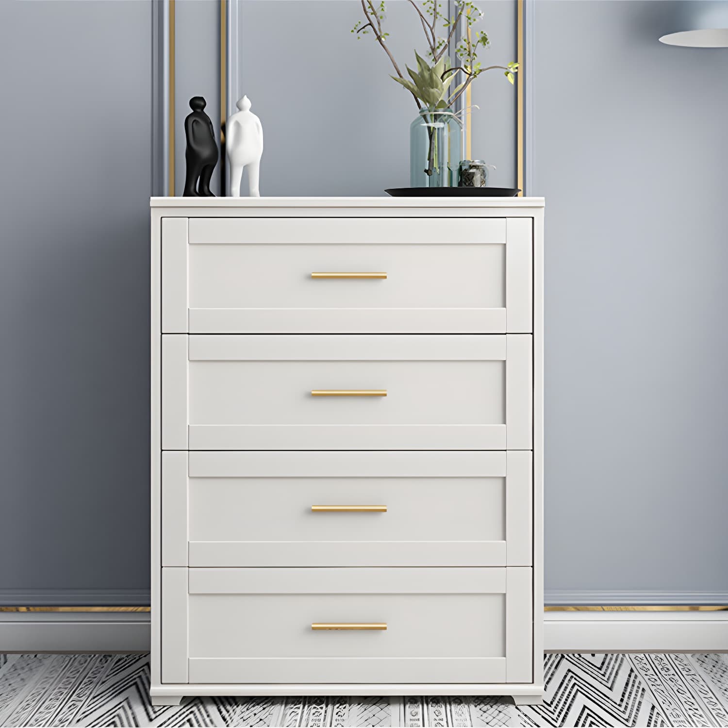 17.55-inch Width Solid Wood Storage Chest Classic Glam Storage Chest Dresser - image 14