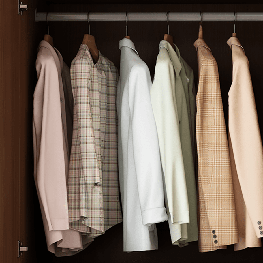 Sepia Modish Laminate Wardrobe Closet with Interior Shelves and Clothing Rod - image 6