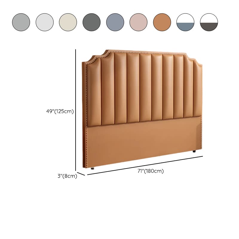 Modish Style Panel Headboard with No Distressing, Nailhead Border, Scooped Shape for Queen/Full Bed, Featuring Sponge Upholstery and Standard Height - image 16