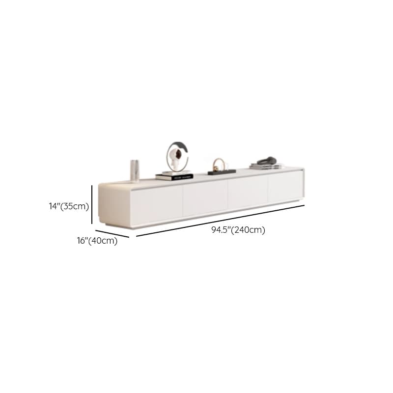 Simple White Lumber TV Stand with Cable Management & 3 Drawers/4 Drawers/6-Drawer - image 18