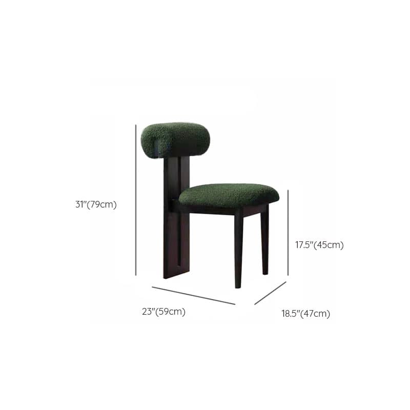 Modern Upholstered Armless Kitchen & Dining Chair, Open Back, Wood Ash, 1 Piece - image 25