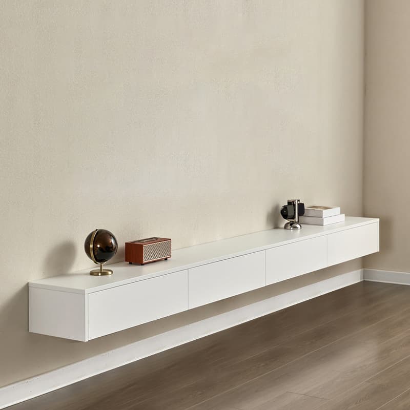 Modern Design Floating Wooden TV Stand with 2-Drawer and 2-Cabinet - image 3