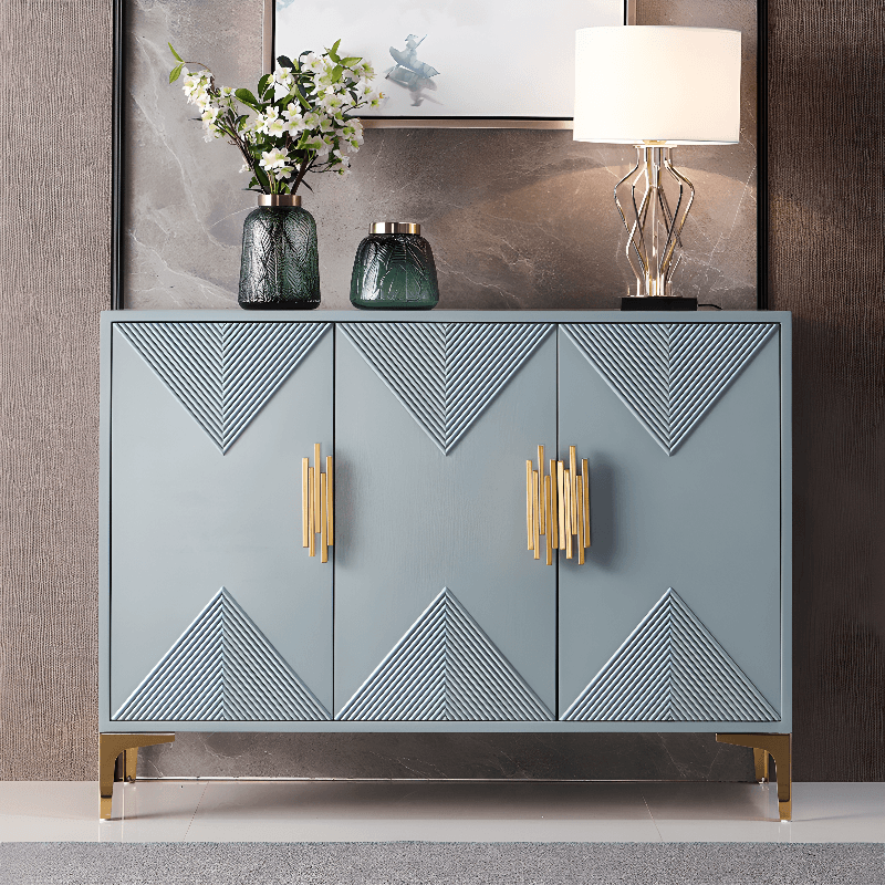 Glamorous Self-supporting Cerulean Accent Cabinet/Accent Chest for Drawing Room - image 4