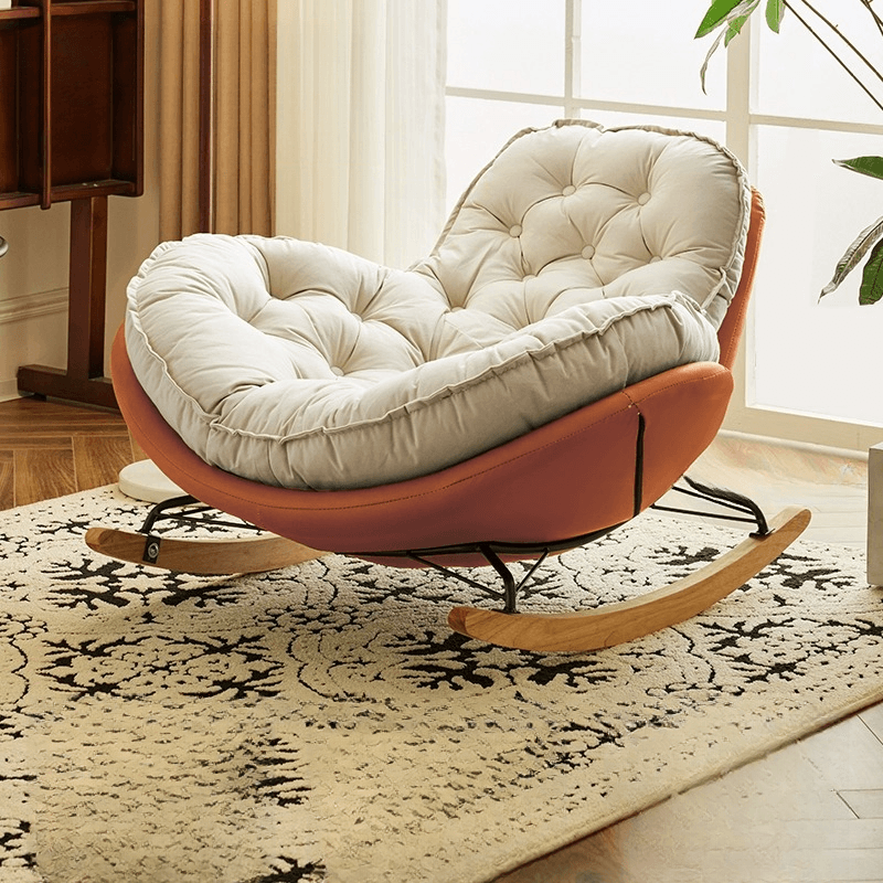Simple Scratch-tolerant Upholstered Porch Rocker: Padded - image 6