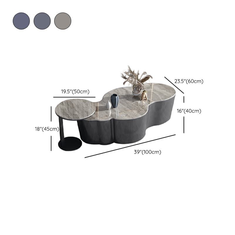 Modern Irregular Nested Board Game Coffee Table for Living Room - image 17