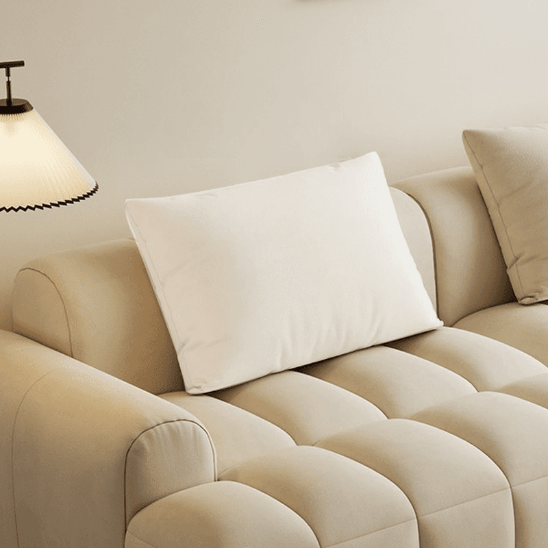 Tear Resistant Standard Sofa with Pu/Flannel Upholstery in Black/Dark Grey/White - image 14