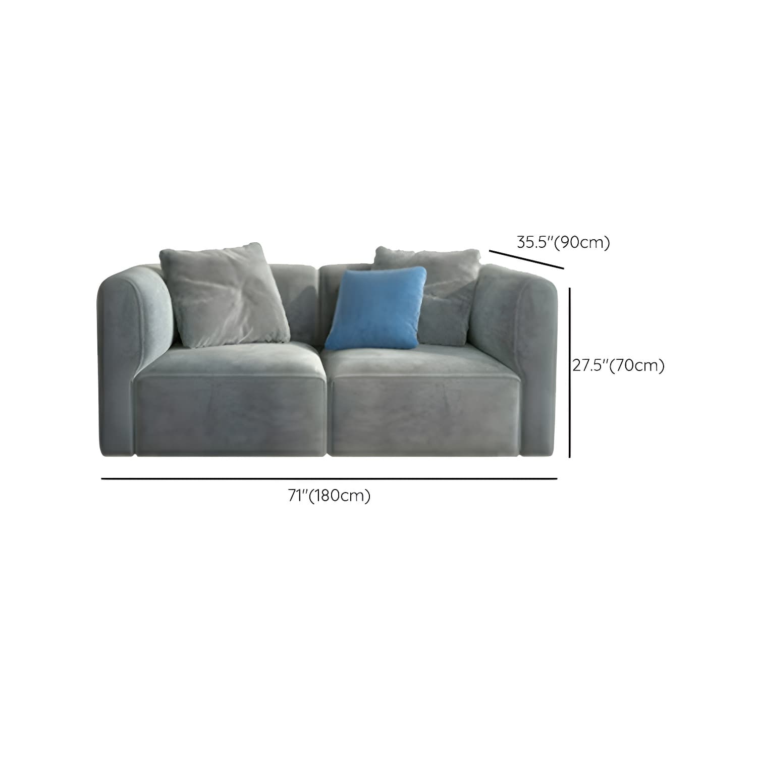 Flannel Upholstered Sectional Sofa in 2 Piece Set - Cozy, Stylish and Comfortable - image 15